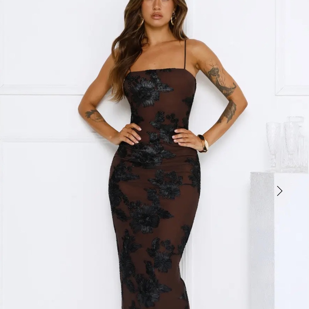 Elegant Black Floral Dress
